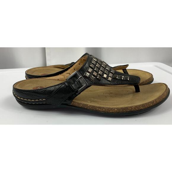 Clarks Unstructured Sandals UnDrizzel Thong Leathe - Picture 3 of 8